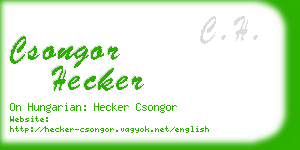 csongor hecker business card
